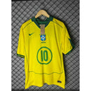 Camisa Brasil Titular 2004 - RONALDINHO Número 10 - Versão Retro